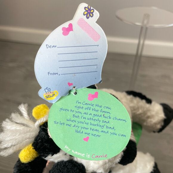 First & Main Carrie the Cow Owie Cowie Plush Get Well Soon Stuffed Animal NEW - Picture 9 of 12